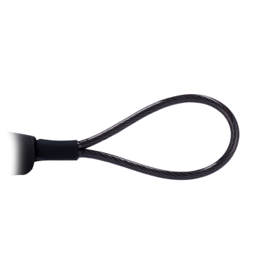 EAS anti-theft cord - Suitable for laptops - Opening with code of 4 digits - Lock dimensions: 5 (W) x 7 (H) mm - Cord length: 200 mm - Made of steel and aluminum