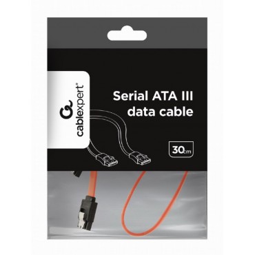 Serial ATA III 30 cm data cable, metal clips