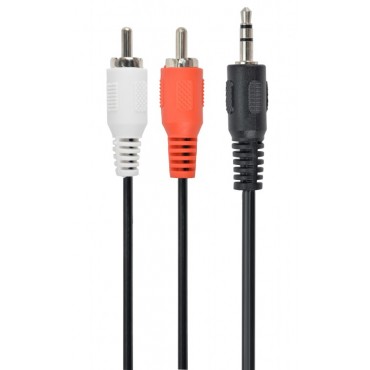 3.5 mm stereo naar RCA plug kabel, 0.2 m