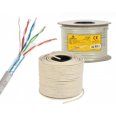 CAT5e FTP LAN cable (premium CCA), solid, 100 m