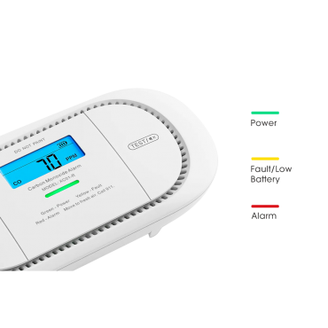  X-Sense Standalone Carbon Monoxide Alarm - Battery life 5 years (replaceable) - Alarm indicator light - Alarm 85 dB at 3m - Test button and LCD screen - Certified EN 50291