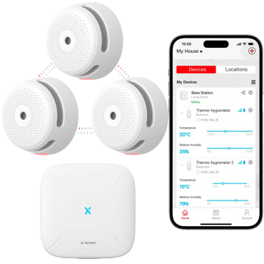 X-Sense® Mini Stand-alone Smoke Detector - Connection with SBS50 HUB for APP communication - Allows to connect 50 detectors in the same network - Battery life 5 years (replaceable) - Alarm 85 dB at 3m - Certified EN 14604