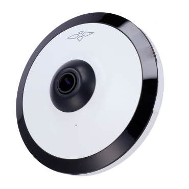 Fisheye Camera 5 Mpx Ultra Series - 1/2.7” Progressive Scan CMOS - Lens 1.4 mm / LEDs Range 10 m - Compression H.265; H.264; H.264H; H.264B - WDR 120 dB | Integrated Microphone - Smart Features 