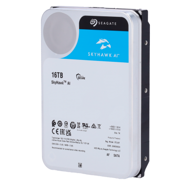 Seagate Skyhawk Hard Drive - Capacity 16 TB - SATA interface 6 GB/s - Up to 32 transmissions of artificial intelligence - Model ST16000VE002 - Network Video Recorder (NVR) Special