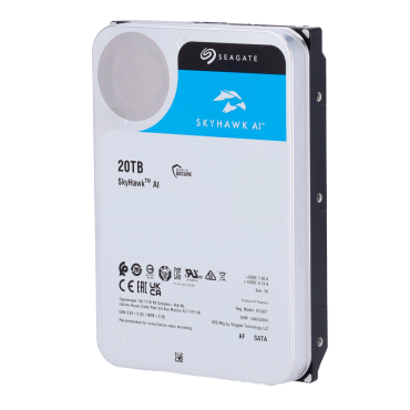 Seagate Skyhawk Hard Drive - Capacity 20 TB - SATA interface 6 GB/s - Up to 32 transmissions of artificial intelligence - Model ST20000VE002 - Network Video Recorder (NVR) Special