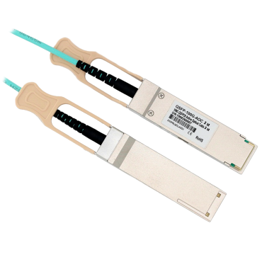 QSFP28 direct connection cable - 100Gbps speed - QSFP28 modules at both ends - Ideal for Stacking between Switches - 3 Meters in Length - Optical Cable