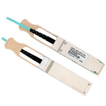 QSFP28 direct connection cable - 100Gbps speed - QSFP28 modules at both ends - Ideal for Stacking between Switches - 5 Meters in Length - Optical Cable