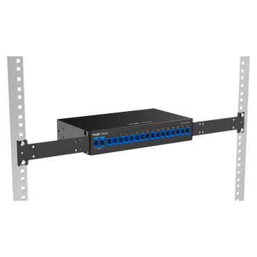 Reyee Passive Optical Splitter - Wavelength 1260 nm to 1650nm - Compatible with Ruijie/Reyee e-Lighten solution - 2 x SC uplink connectors - 16 x SC connectors for UNO's - Rackable and wall-mountable