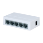 Branded Fast Ethernet Switch - 5 ports RJ45 - Speed 10/100Mbps - Enhanced buffering for video streaming - Plug and Play - Plastic Housing