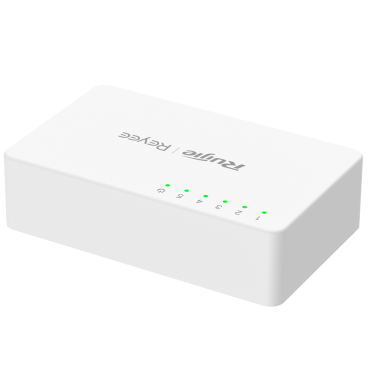 Reyee Switch Desktop - Plastic Housing - 5 RJ45 ports - Speed 10/100Mbps - plug and play - Power saving technology