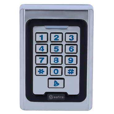 Standalone access control - EM card and PIN access - Relay, pushbutton and buzzer outputs - Wiegand 26 - Time control - Valid for interior