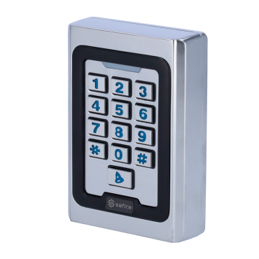 Standalone access control - EM card and PIN access - Relay, pushbutton and buzzer outputs - Wiegand 26 - Time control - Valid for interior