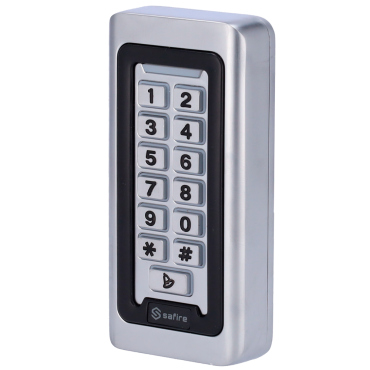 Standalone access control - Access by EM card, PIN and APP - Relay, pushbutton and buzzer outputs - Wiegand 26 and WiFi | Timing control - Tuya Smart APP for remote management and openings - Suitable for exterior IP68