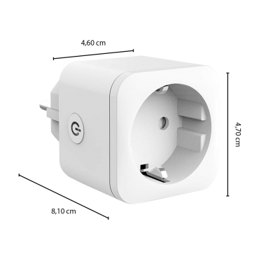 Smart plug - WiFi 2.4 GHz - Maximum load 16A - Consumption statistics - Timer and calendar - TUYA Smart / Google / Alexa Compatible