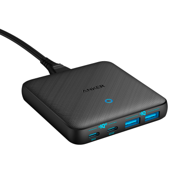 Anker - Desktop charger - 65W Fast charge - 2x USB-C, 2x USB-A Outputs - Loads 4 devices at a time - Black colour