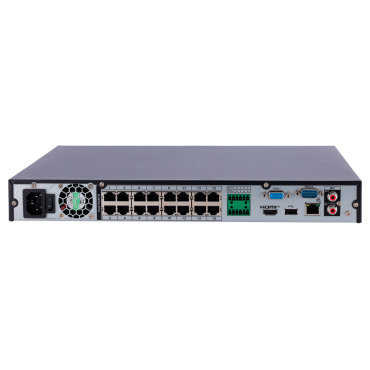 X-Security NVR - Maximum resolution 16 Megapixel - 32 CH / 16 PoE af/at ports - Compression H.265 / H.264 | 2 HDD - HDMI output 4K | Alarm Outputs - SMD, WizSense, SMD, WizSense and QuickPick