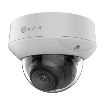 Safire Varifocale Dome Camera ULTRA-serie - 8,29 Megapixel High Performance CMOS - 2,7~13,5 mm gemotoriseerde lens - Matrix LED IR-bereik 60 m - Via de coax - Weerbestendig IP67