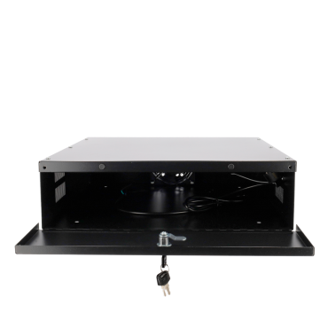 Closed metal case for DVR's - Specific for CCTV - For rack-mountable recorders up to 2U - Cam lock - Fan included - Quality and resistance