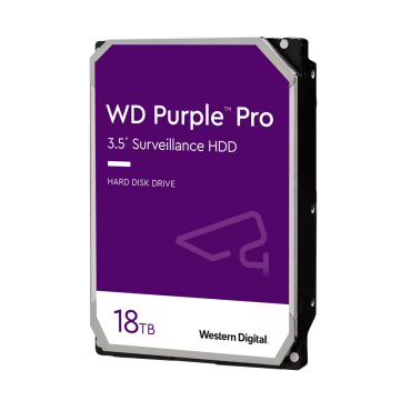 Western Digital Hard Disk Drive - Capacity 18 TB - SATA interface 6 GB/s - Model WD181PURP - Especially for Video Recorders - Loose or installed in DVR