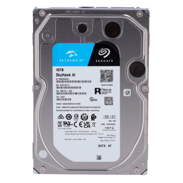 Seagate Skyhawk Hard Drive - Capacity 10 TB - SATA interface 6 GB/s - Up to 32 transmissions of artificial intelligence - Model ST10000VE0001 - Network Video Recorder (NVR) Special