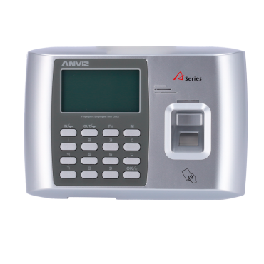 Anviz Time & Attendance Terminal - Fingerprints, EM card and keypad - 2000 recordings / 50000 records - CP/IP, USB, WiFi, relay for siren - 8 Time & Attendance control modes - Free CrossChex Software
