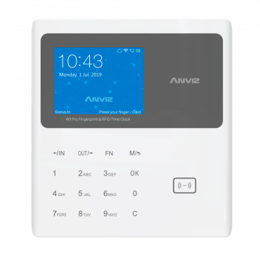 ANVIZ Time & Attendance Terminal - EM card and PIN - 10.000 users | 100.000 records - TCP/IP and USB - 8 Time and attendance modes - CrossChex software