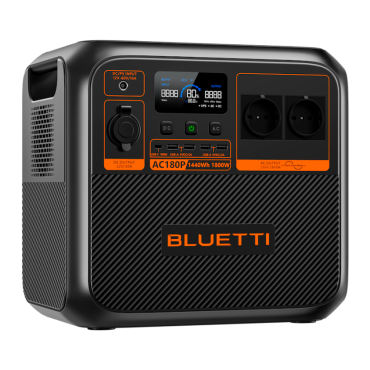 Portable battery - Large capacity 1440Wh - Power output 1800W | LiFePO4  - Multiple outlets/Multiple recharge forms - 3500 life cycles | UPS Function - LCD display : Control via app 