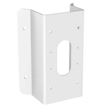 Corner Mount - Opening angle 90º - Valid for exterior use - White colour - Compatible with Hiwatch Hikvision - Cable pass