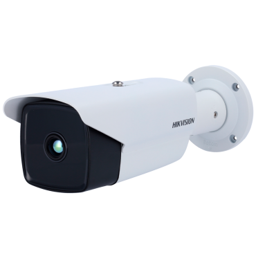 Hikvision IP Thermal Camera PRO Range - Thermal sensor 384x288 VOx | Lens 6.5 mm - Thermal sensitivity ≤ 35 mK - Preventive fire detection and alarm - Temperature measurement range -20~150ºC / ± 8ºC - IP67 | IK10 | Anti-corrosion