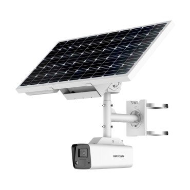 Solar Bullet IP Camera 4G - Resolution 4 MP (2560x1440) - Lens 4 mm | ColorVu: color image 24 hours - includes photovoltaic panel for autonomous use - 2 lithium batteries 8.4 Ah - Weatherproof IP67