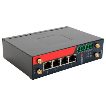 Hongdian Industrial Router 4G - 4G Cat 4 - 4 PoE+ Ethernet ports RJ45 10/100/1000 - SIM card slot 4G/3G - Ports RS232/RS485 - Wi-Fi 802.11b/g/n 2.4GHz