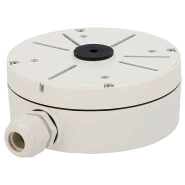 Junction box - For bullet / turret cameras - Suitable for outdoor use - Wall or ceiling installation - Cable pass