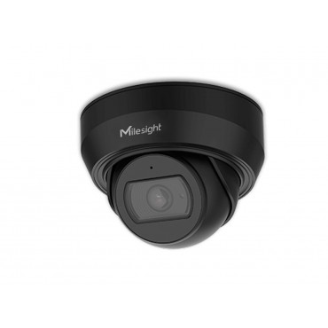 8MP Weatherproof AI Mini Dome Network Camera - Black - 2.8mm Lens - WDR - Alarm - VCA - ONVIF