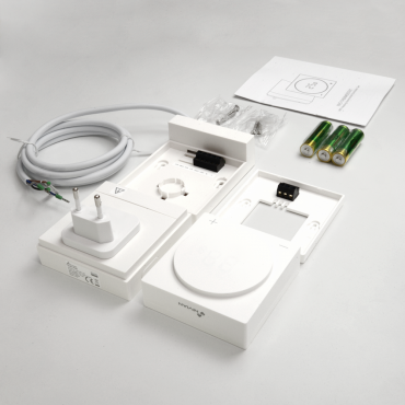 Intelligente thermostaat - Dubbele module: WiFi HUB + Radiobediening - Universeel: bedraad of draadloos - NVS-RADIATOR-TRV Radiatorkranen - Compatibel met TUYA Smart - Compatibel met Alexa en Google Assistant