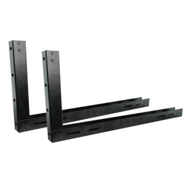 Wall bracket - For LOCKBOX-4U - 2 pieces, strengthened shelf type - Adjustable fixing - Metal - Black colour