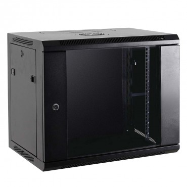 Rack cabinet for wall - Up to 6U rack of 19" - Up to 60 kg load - With ventilation and cable passage - Ventilator and tray included - Multiple connector of 6 power points included