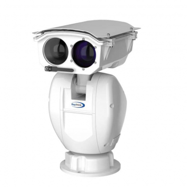 Raythink thermal imaging camera PT4 two-spectrum  - PTZ series - Thermal sensor 1280x1024 VOx uncooled 12μm - Thermal sensitivity ≤40mK (@25°C,F#1.0,25Hz) - Visible sensor 1/1.8" 4Mpx CMOS - Thermal Lens 75mm - Visible lens 6~300mm (zoom 50X))