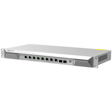 Reyee Router Cloud - 8 Ports RJ45 + 2 SFP+ 10Gigabit Ports - Router + Firewall Functions - Supports up to 7 WAN for failover or balancing - Up to 4000 Mbps bandwidth - Up to 1500 recommended users