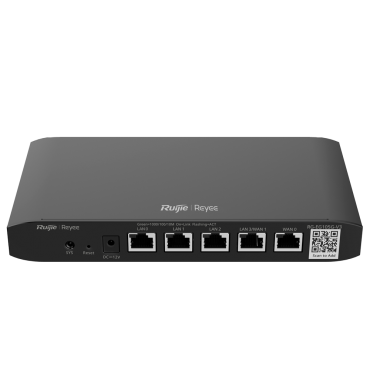 Reyee Router Cloud Controller - 5 Ports RJ45 10/100 /1000 Mbps - Supports up to 2 WAN for failover or balancing - Up to 600M of bandwidth - VPN server IPSec, L2TP, PPTP, OpenVPN