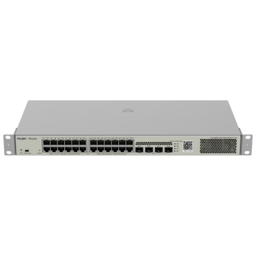 Reyee Switch Cloud Layer 2 - 24 RJ45 Gigabit ports - 4 Gigabit SFP - Static LAG/DHCP Snoop/IGMP Snoop/Port Mirror - VLAN/Port Isolation/STP/RSTP/RSTP/ACL/QoS/LACP/SNMP - Racking