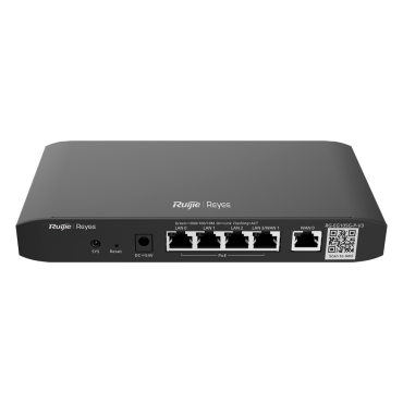 Reyee Router Cloud Controller - 4 PoE+ Ports RJ45 GE + 2 Ports RJ45 GE - 5 Ports RJ45 10/100 /1000 Mbps - Supports up to 2 WAN for failover or balancing - Up to 600Mbps of bandwidth - VPN server IPSec, L2TP, PPTP, OpenVPN