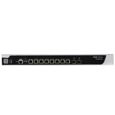 Ruijie Router Cloud - 8 Gigabit Ports + 2 Gigabit SFP Ports - Router + Firewall Functions - Supports up to 4 WAN for failover or balancing - Up to 1500 Mbps bandwidth - Up to 500 recommended users