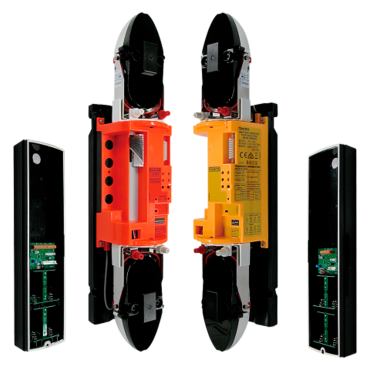 Infrared barrier detector - Compatible with transmitter via radio - Wired | 4 beams | Function AND OR - Max distance. detection 100 m (adjustable) - Double Tamper | Alarm output - Battery operation