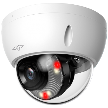 X-Security Dome IP Camera - 4 Megapixel (2688x1520) - 2.8mm Fixed Lens - WDR 120dB | Dual Light(IR 60m & White Light 60m) - WizSense, with Human and Vehicle Rating - MicroSD 256GB / IP67 & IK10