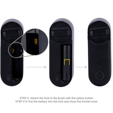 BLE and WiFi smart key turn lock - Invisible from the outside - Installation without manipulating the door - Suitable for third-party cylinders and YALE-CYLINDER-x - Guest users and access reports - Yale Home APP - Ajax Compatible