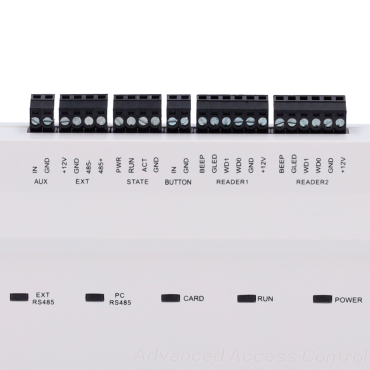 Multi-identification access controller - Facial, fingerprint, card, dynamic QR or PIN - TCP/IP Communication - 2 Wiegand readers | 2 RS485 readers - Relay output for 1 door - ZKBioCV Software 5 doors/5 APP included